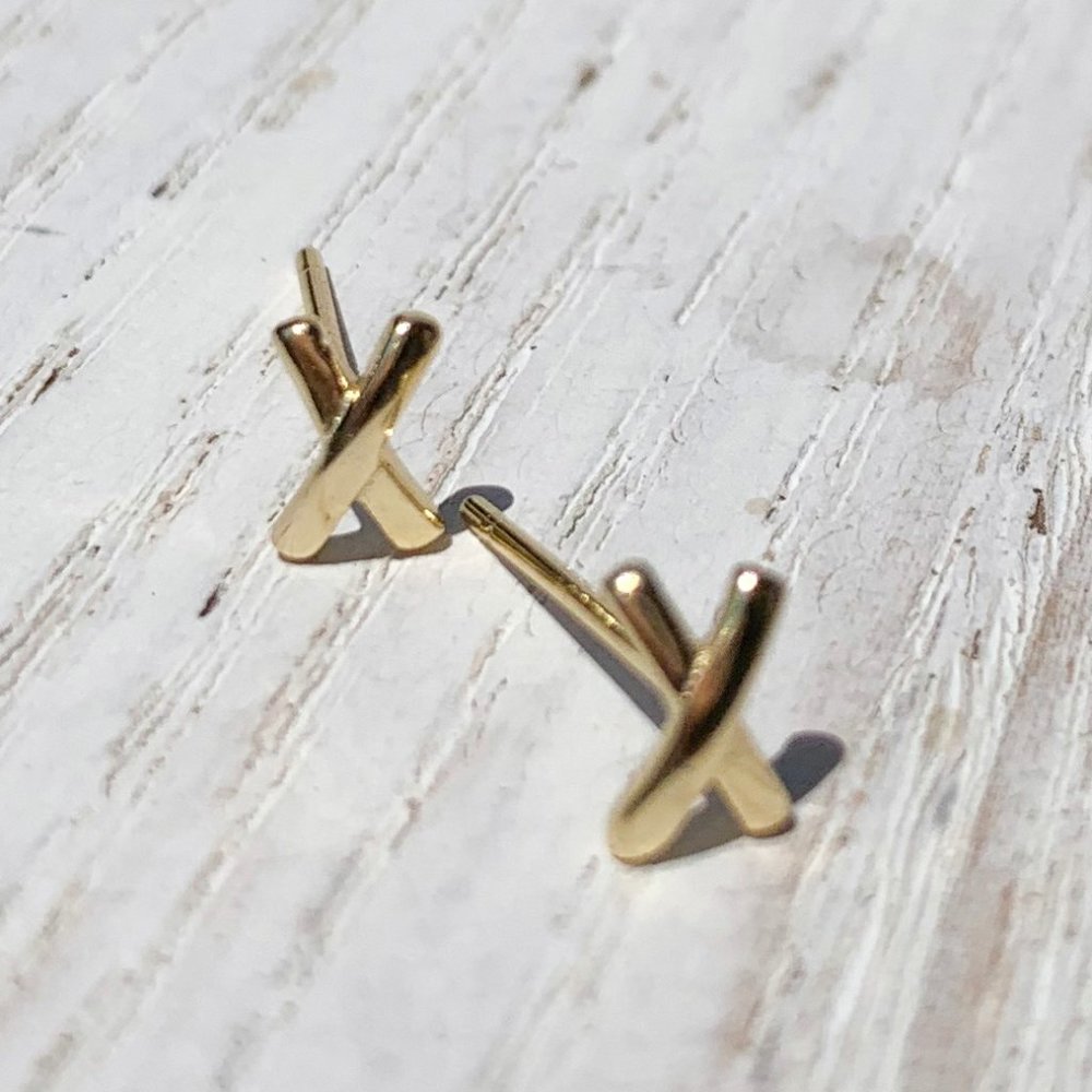 14k gold plated Tiny Studs Earrings